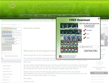 Tablet Screenshot of procomparetennis.net